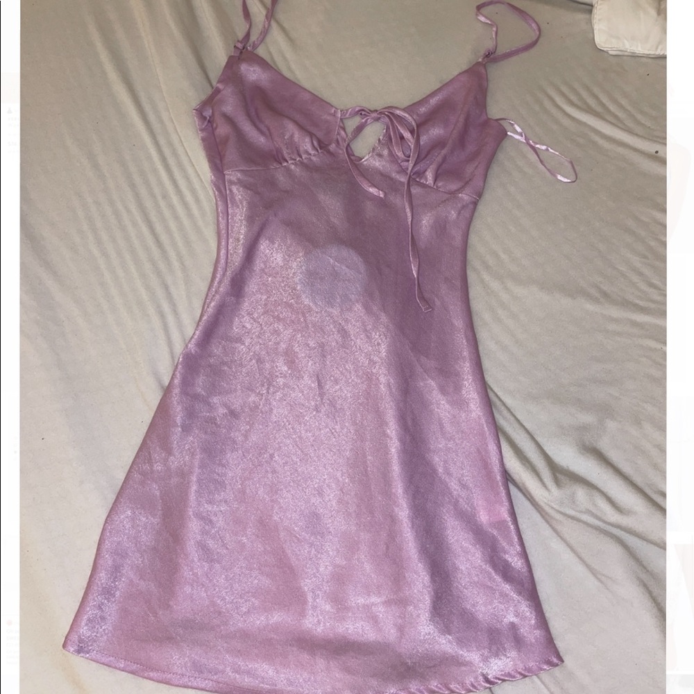 Mint Vanilla Lilac (Purple) mini satin dress AU 6 (US 2)